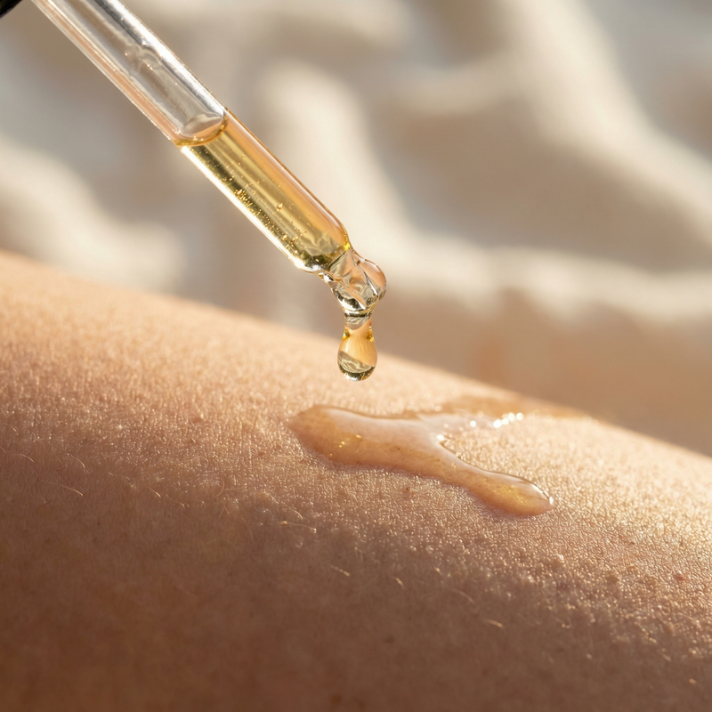 Tu appliques quelques gouttes de sérum